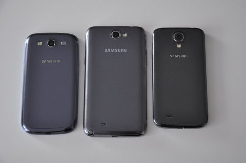 od lewej Samsung Galaxy S III, Note II oraz Galaxy S 4 / fot: gsmManiaK.pl
