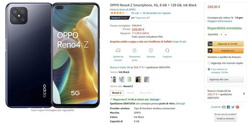 Oppo Reno 4Z 5G w promocji hiszpańskiego Amazonu to mocny smartfon za małe pieniądze