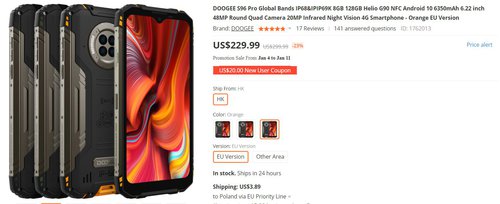 DOOGEE S96 Pro w najniższej cenie w historii