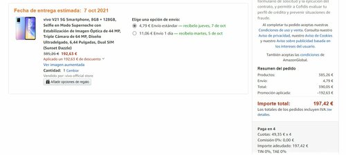 Promocyjna cena vivo V21 5G na Amazonie
