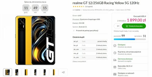 Promocyjna cena realme GT 5G