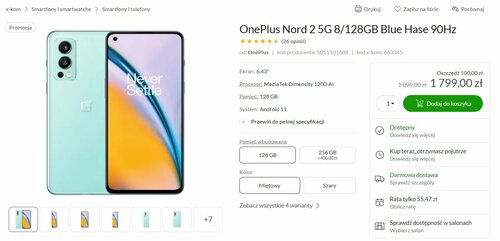 Promocyjna cena OnePlus Nord 2 5G