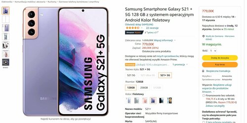 Promocyjna cena Samsung Galaxy S21+