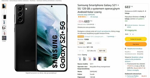 Samsung Galaxy S21+ w promocji 
