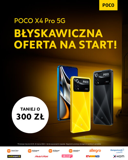 Promocja na start sprzedaży Xiaomi POCO X4 Pro 5G w Polsce