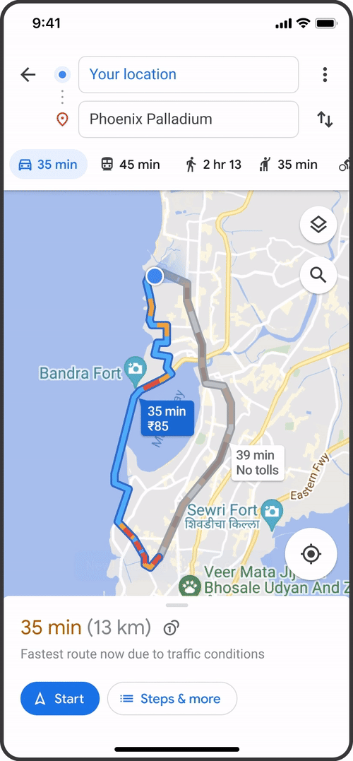 Mapy Google nowości dla kierowców