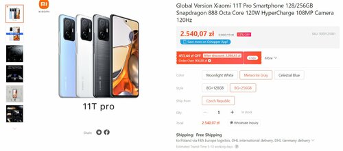 Promocyjna cena Xiaomi 11T Pro