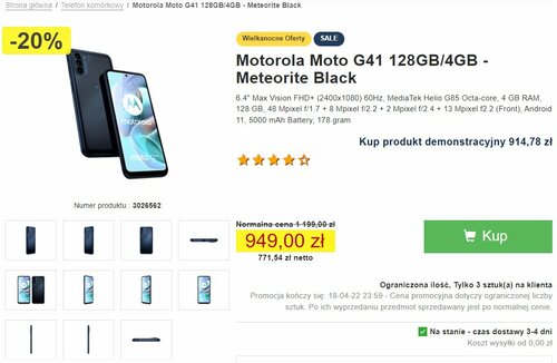 Promocyjna cena Motorola Moto G41