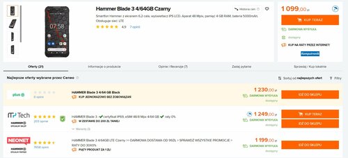 Hammer Blade 3 w polskiej sprzedaży/ Dane Ceneo