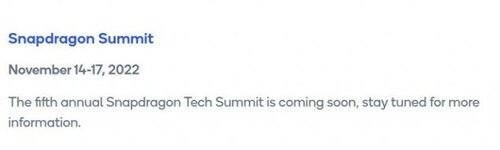 Snapdragon Tech Summit 2022
