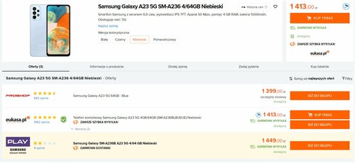 Samsung Galaxy A23 5G Ceneo