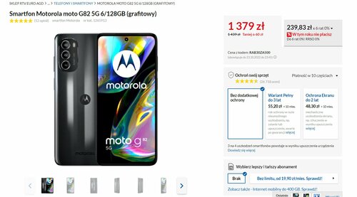 Motorola Moto G82 promocja cena RTV Euro AGD