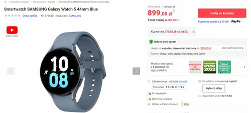 Samsung Galaxy Watch 5 promocja cena NEONET
