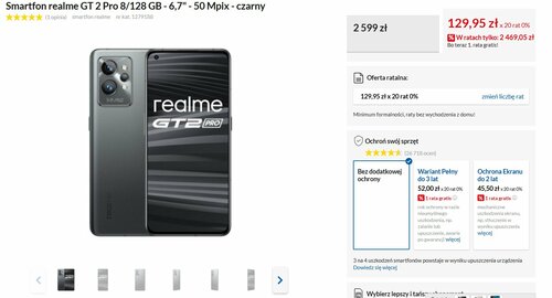 realme GT 2 Pro 8/128 GB promocja cena RTV Euro AGD
