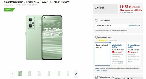 realme GT 2 8/128 GB promocja dobra cena w RTV Euro AGD